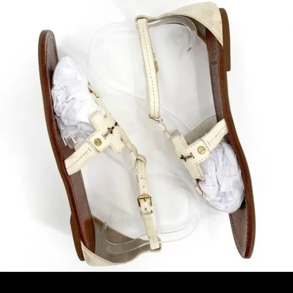 Tory Burch Cream and Tan Sandals - Picture 3 of 6
